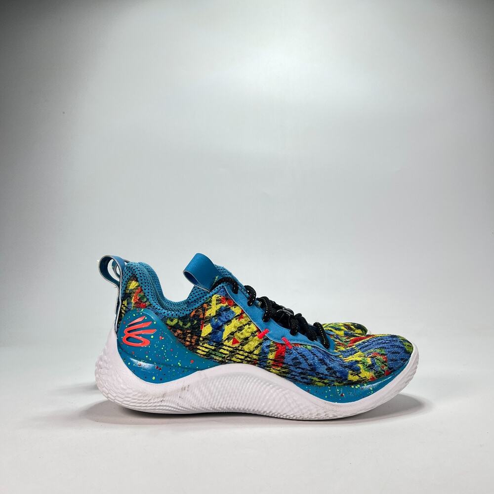 Under Armour Curry Flow 10 Sour Patch Blue Basketball Shoes Women's Size 7